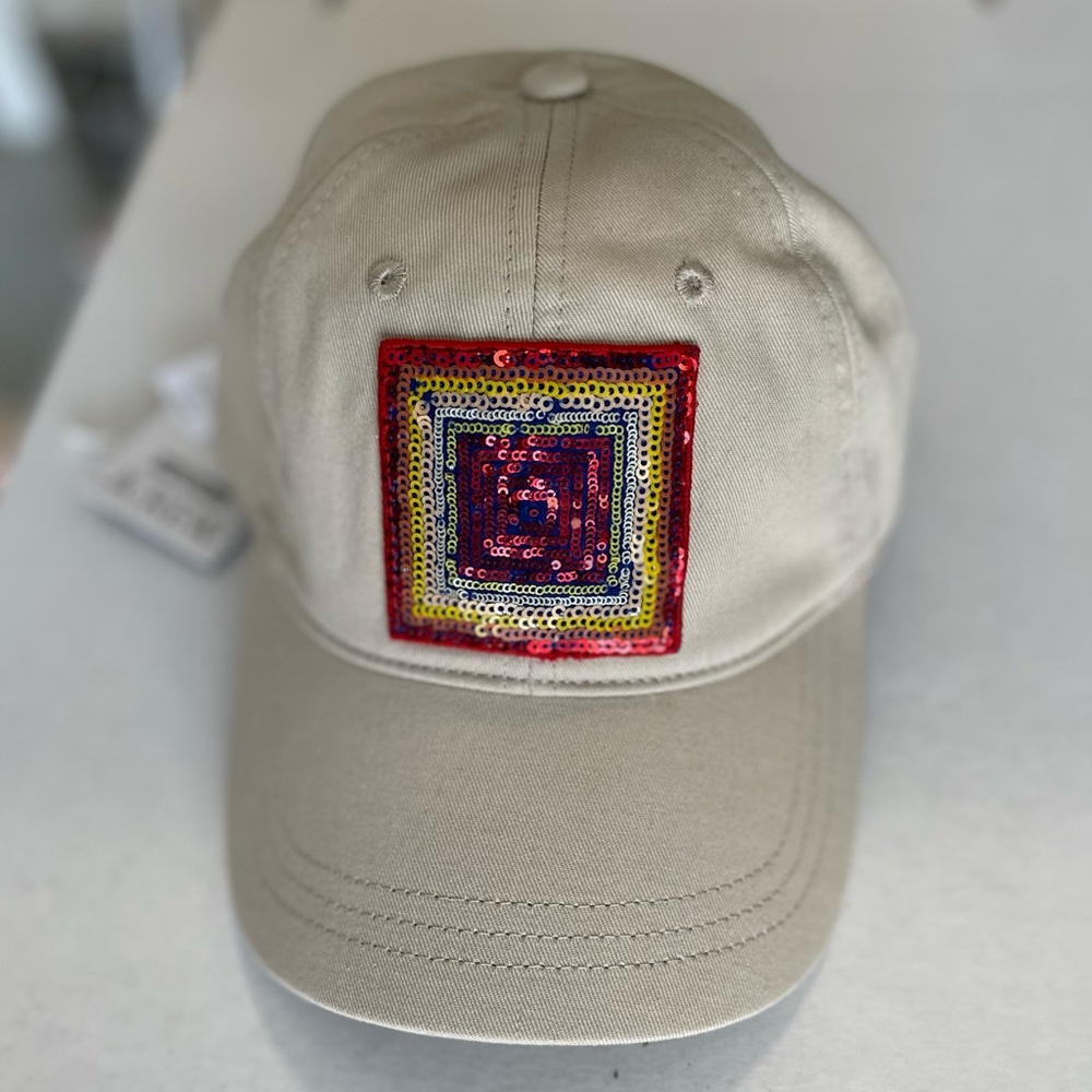 NWT J. Crew Tan Cap with Red Stitching Christopher John Rogers